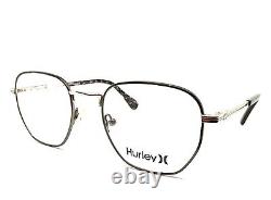 1 Unit New Hurley Semi Matte Gunmetal/Shiny Silver Eyeglass Frame 52-21-140 #732