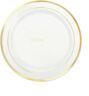 10'' Dinner / Wedding / Party Disposable Plastic Plates White With Gold Rim