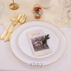100 Count Gold Rimmed Disposable Plates Stylish Dining for Any Occasion