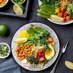 100 Elegant White Plastic Dinner Plates 26cm Silver Lace Rim for All Occasions