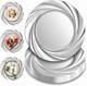 100 Pcs 13 Inch Silver Charger Plates Bulk, Embossed Plastic Round Chargers For