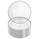 100 Pack 12 Inch Clear Charger Plates With Silver Rim