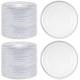 100 Pcs Clear Round Charger Plates 13 Inch Plastic Dinner Decorative C