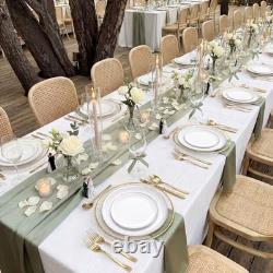 100PCS Disposable Plates White with Rim for 100 PCS Gold