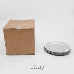 100Pcs 13 Silver Swirl Wave Charger Plates Plastic Table Decor For Wedding 100Pcs 13 Silver Swirl Wave Charger Plates Plastic Table Decor For Wedding