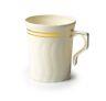 120 8 Oz. Disposable Coffee Mugs Masterpiece Style Silver/gold Rimmed #508