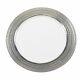 120 X 10/26cm White Silver Rim Strong Disposable Plastic Dinner Plates