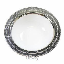 120x 12oz /340ml White Silver Rim Strong Disposable Plastic Soup Bowls Wedding