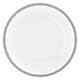 13 Inch Round Clear Plastic Charger Plates With Silver Rim 36pcs