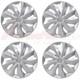 14 Set Of 4 Hub Caps Wheel Covers Silver Snap On Fit R14 Tire & Steel Full Rim