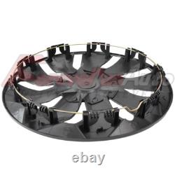 14 Set of 4 Hub Caps Wheel Covers Silver Snap On fit R14 Tire & Steel Full Rim