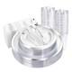 175pcs Clear Plastic Plates With Silver Rim Include -disposable Silver Plstic