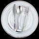 180 People Plastic Dinner Salad Plates Heavyweight Silverware Silver Rim Wedding