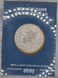 1884-O Morgan Silver Dollar Blue Core Capital Plastic BU Uncirculated Rim Tone