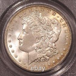 1904-O Morgan $ PCGS 64, Multi-color rev. Tone, Flashy obv with golden rim toning