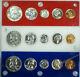 1951 1952 1953 Silver Proof Sets With Light Rim Toning In Patriotic Plastic Case