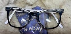 2 Vintage Bausch & Lomb Cat Eye Horn Rim Eyeglass Frames & 1 Case