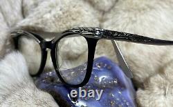 2 Vintage Bausch & Lomb Cat Eye Horn Rim Eyeglass Frames & 1 Case