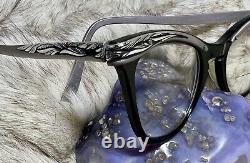 2 Vintage Bausch & Lomb Cat Eye Horn Rim Eyeglass Frames & 1 Case