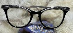 2 Vintage Bausch & Lomb Cat Eye Horn Rim Eyeglass Frames & 1 Case