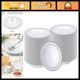 200 Pack Plastic Bowls With Elegant Silver Rim Disposable Dinnerware Set