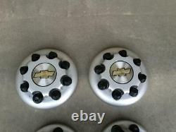 2001-2007 Chevy Silverado 3500 Drw Dually Oem Wheel Rim Center Caps Set