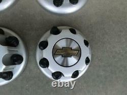 2001-2007 Chevy Silverado 3500 Drw Dually Oem Wheel Rim Center Caps Set