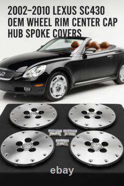 2002-2010 Lexus SC430 OEM Convertible Wheel Rim Center Cap Hub Covers (4 Pcs)