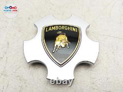 2004-14 Lamborghini Gallardo Center Hub Cap 5 Spoke Wheel Rim Trim Silver Lp550