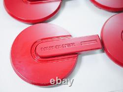 2006-2010 Hummer H3 Wheel Center Cap Set of 5 Rim Hub Cover Caps Red OEM 06-10