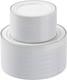 200pcs Premium Silver Disposable Plates Set For Parties & Weddings