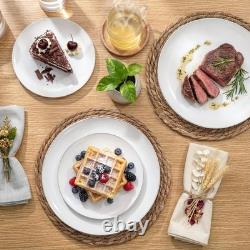 200PCS Silver Rimmed Plastic Plates Set 100 Dinner & 100 Dessert Plates for Pa
