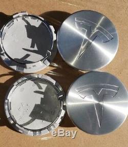 2012 2018 TESLA MODEL S WHEEL RIM CENTER HUB CAP HUBCAP Bright Silver OEM