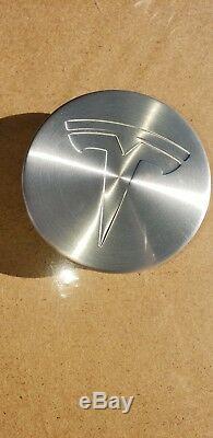 2012 2018 TESLA MODEL S WHEEL RIM CENTER HUB CAP HUBCAP Bright Silver OEM