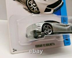 2014 Hot Wheels Silver Ferrari F12 Berlinetta Hw #31, 10sp Front Rim Error, Rare