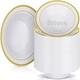 300 Pieces Plastic Bowls With Gold Rim 6 Oz Disposable Small Salad Plastic Candy