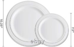 350 Piece Silver Dinnerware Set 50 Guest Rim 350 Piece