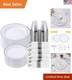 350 Piece Silver Plastic Dinnerware Set For 50 Guests, Fancy Disposable Plate