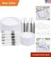 350pcs Silver Plastic Dinnerware Set For 50 Guests, Fancy Disposable Plates F