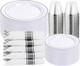 350pcs Silver Plastic Dinnerware Set For 50 Guests, Fancy Disposable Plates For