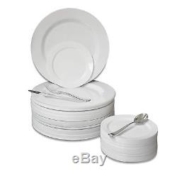 360 PCS/60 GUEST plastic plate gold, silverware set luxury for wedding, party