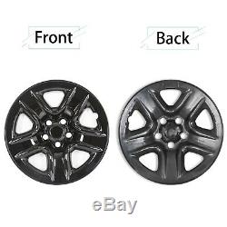 4 Black 17 Wheel Skins Hub Covers Full Rim Skin For 2006-2012 Toyota RAV4