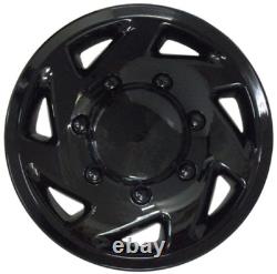 4 Black E150 E250 Econoline Van 16 Full Wheel Covers Hub Caps Rim Simulators