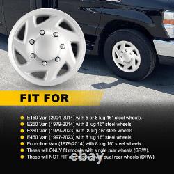 4 For E350 E450 Econoline Van 16 Full Wheel Covers Hub Caps Rim Simulators Hubs