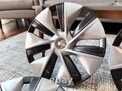 4 Genuine OEM Tesla Model Y 19 Gemini Wheel Cover Rim Aero Hubcaps 2020-23