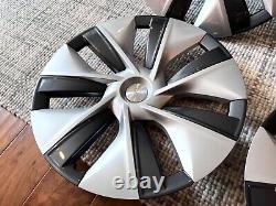 4 Genuine OEM Tesla Model Y 19 Gemini Wheel Cover Rim Aero Hubcaps 2020-23