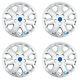 4 New 16 Inch Silver Hubcaps Rim Wheel Covers Set For 2012-2014 Ford Focus