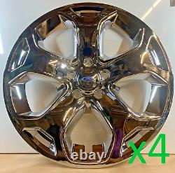 4 New 2011-2014 Ford Edge SEL SE 18 CHROME Wheel Skins Hub Caps Full Rim Covers