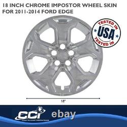 4 New IMP359XN Chrome Wheel Skins Fit 11-14 Ford Edge 18 Rim 5 Spoke