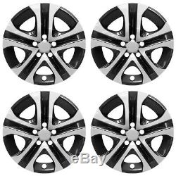 4 Silver & Black 17 Hub Caps Full Rim R17 Wheel Covers for 2013-2018 Toyota Rav